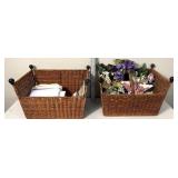 Baskets & greeting cards & artificial flowers