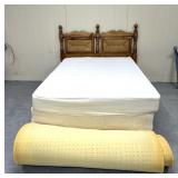 Full sized used as secondary room bed with frame