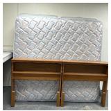 King size mattress/2 twin size black springs &