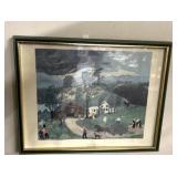 Grandma Moses thunderstorm print