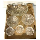 Clear glassware bowls