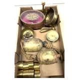 Variety of brass &other collectible  items