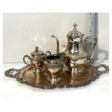 Victorian silver plate serviceware