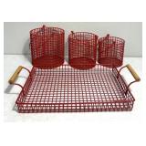 Red storage & tray