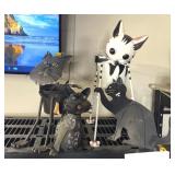 Cat metal figurine/planters