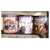 3 collectible cat tins