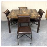 contemporary industrial-style dining set