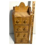 vintage wooden apothecary spice cabinet/organizer