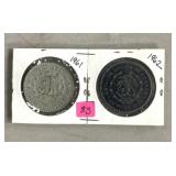 1961 & 1962 Mexico Peso