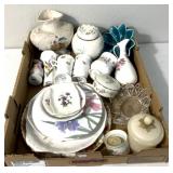 Floral patterned dishware pieces