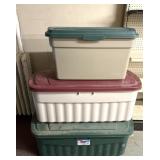 3 Large storage containers