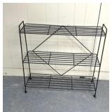 Vintage three tier metal plant stand