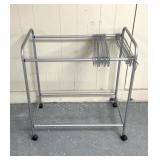 Small, organizing clothes rack