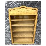 19 inch wide wall hanging display shelf with