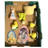 Vintage Easter decor-cards figurines