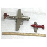 Vintage metal toy planes