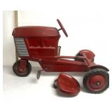 vintage pressed metal pedal tractor