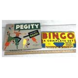 Bingo/Pegity vintage board games