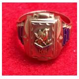 Josten 10k menï¿½s class ring initial RR