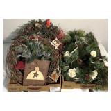 Handcrafted holiday wreaths/greenery