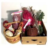 Basket/box full of crafting supplies
