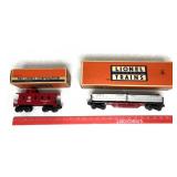 2 Lionel electric train cars