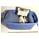 Tote full of decorative pillows