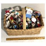 Basket full of sewing supplies