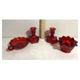 Ruby red glassware