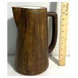 Vintage tree trunk pottery/Pitcher