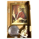 Religious print/small statue/plaque