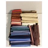 Solid colored fabric (pieces have fading)