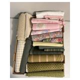 Green/pink themed fabric (size varies)