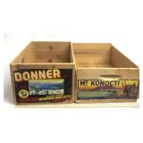 Wooden crates with signage/Advertising