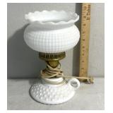 Hobnail milk glass Lamp