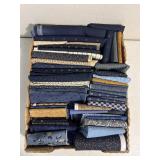 Blue & gold themed fabric (size varies)