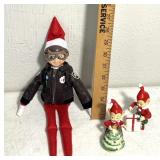 Vintage elf figurines/elf on the shelf