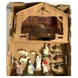 Nativity scene pieces-some rubber-plastic other