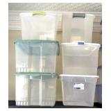 6 storage containers