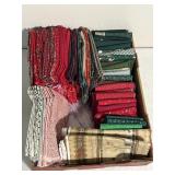 Red and green fabric/material