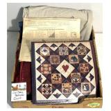 Log cabin calendar, quilt pattern materials/other