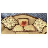 Decorative throw pillows couch, not included