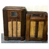 2 vintage council radio cabinets, some parts