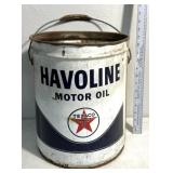 Havoline motor oil tin