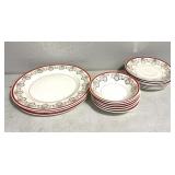 Dishware set- warranted 22 carat gold oriental