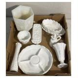 charming vintage milk glass pieces