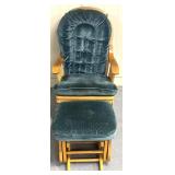 Glider rocker and foot stool