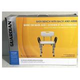 Guardian bath bench with back and arms