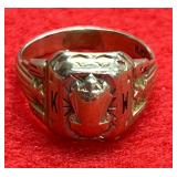 vintage Art Deco-style high school Class ring