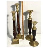 4 vintage candlestick holders